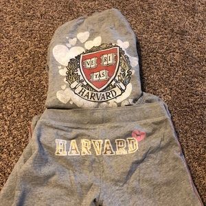 Pink Victoria’s Secret Harvard sweat suit